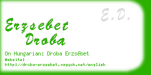 erzsebet droba business card